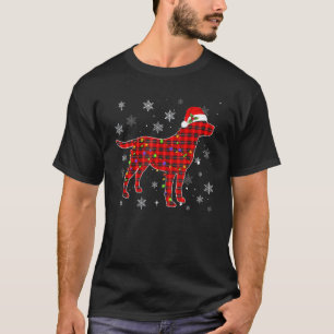 Camiseta Pijamas Vermelho Xadrez Búfalo Labrador Retriever 