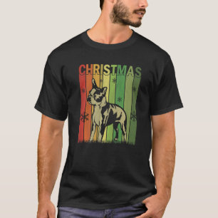 Camiseta Pijamas Xmas Familiares Correspondendo Retro Bosto