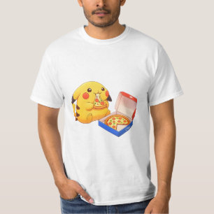 Camiseta Pikachu Amante de Pizza (pokemon)