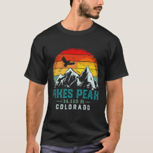 Camiseta Pikes Peak aflito Montanha Colorado Retro Hiki