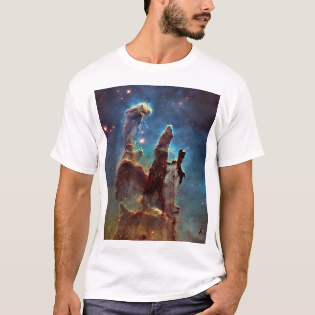 Camiseta Pilares da Nebulosa HDR da Águia para a Criação (Frente)