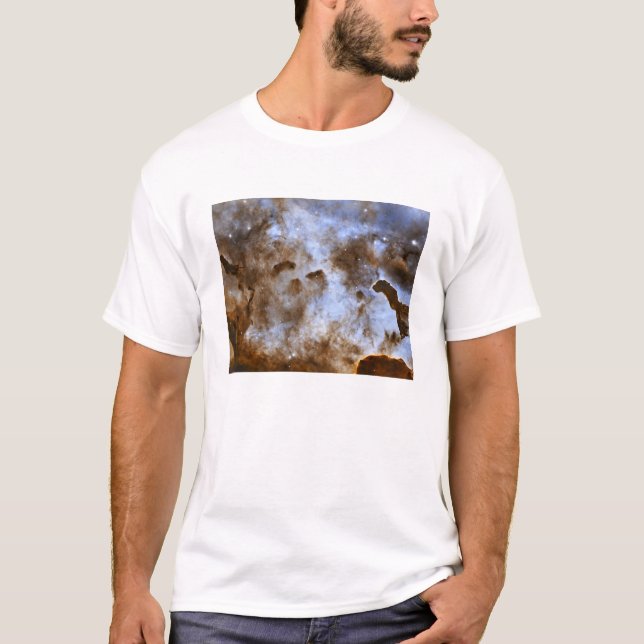 Camiseta Pilares de Criação de Estrelas da Carina Nebula (Frente)
