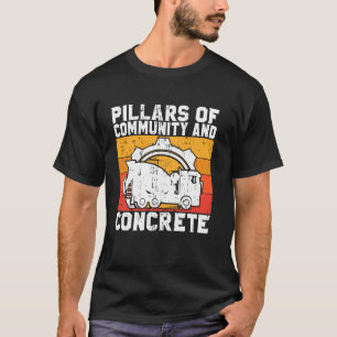 Camiseta Pilares do motor estrutural comunitário e concreto