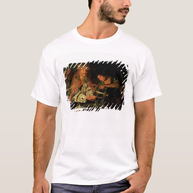Camiseta Pilate que lava suas mãos (óleo em canvas) (Frente)