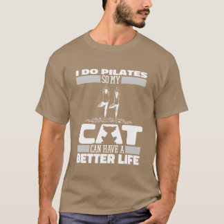Camiseta Pilates Cat engraçado