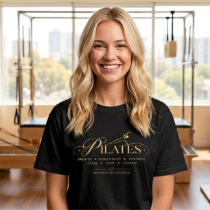 Camiseta Pilates de Luxo   Os Princípios Básicos Gold