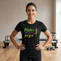 Pilates faz meus ossos se sentirem bem com a camis