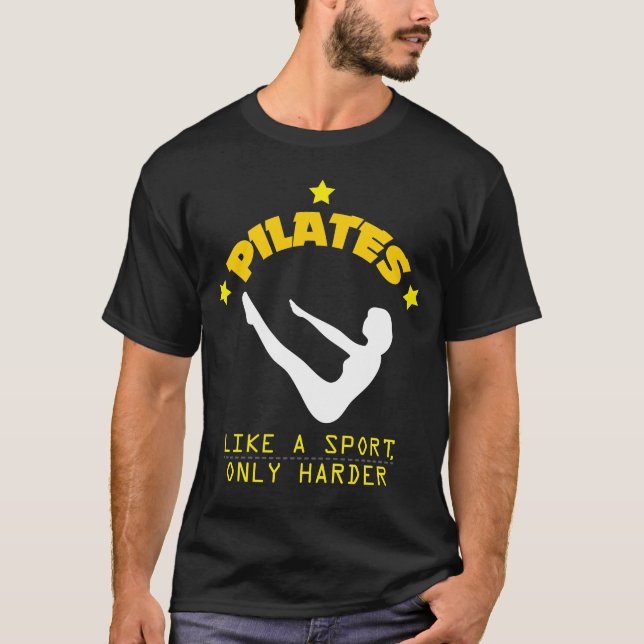 Camiseta Pilates gosta de um esporte, somente um Contrology (Frente)