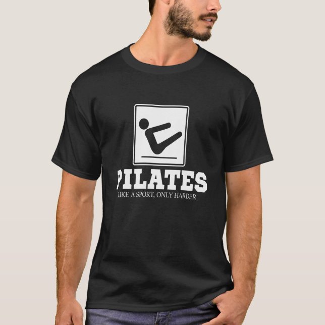 Camiseta Pilates Like A Sport Only Harder  Pilates Fitness  (Frente)
