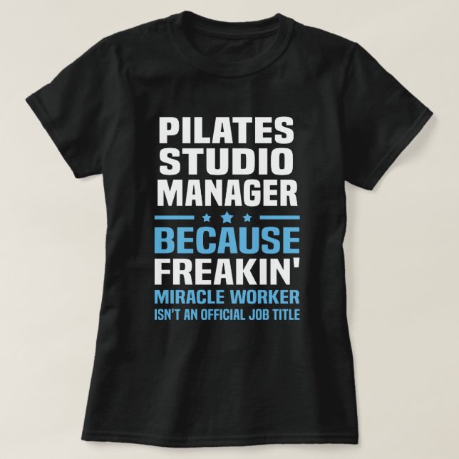 Camiseta Pilates Studio Manager (Frente do Design)