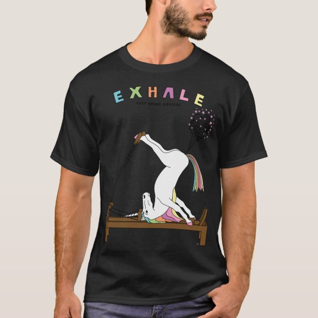 Camiseta Pilates Unicorn Ehale funny animation  (Frente)
