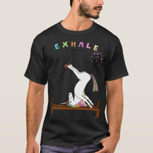 Camiseta Pilates Unicorn Exhale Outline