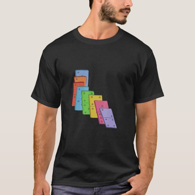 Camiseta Pile Of Dominoes Domino Set Tile Game Dominos Game (Frente)