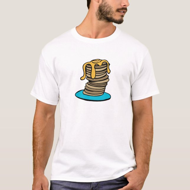 Camiseta Pilha da panqueca (Frente)