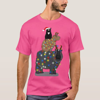 Camiseta Pilha de Animais de Natal
