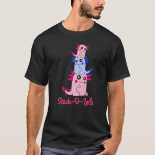 Camiseta Pilha de Axolotls Pack O Lotls Pun Axolotl Cuto