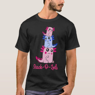 Camiseta Pilha de Axolotls Pack O Lotls Pun Axolotl Cuto