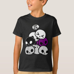 Camiseta Pilha de Caveira Kawaii Coisas Fofo Demiual Orgulh