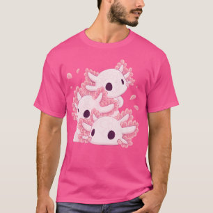 Camiseta Pilha de Chibi Axolotl Cute