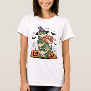 Camiseta Pilha de Dragões Bonitos de Halloween