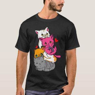 Camiseta Pilha de gatinhos gatos  Gato fofo  Gato Pilha de 