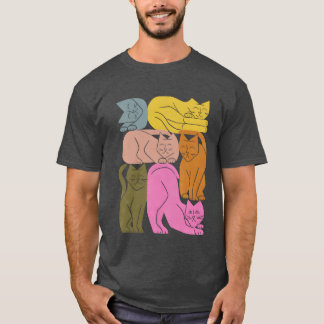 Camiseta Pilha De Gatos