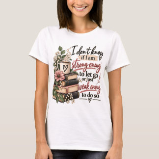 Camiseta Pilha de Livros Aconchegantes Forte o Suficiente P