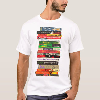 Camiseta Pilha de Livros Banidos Clássicos