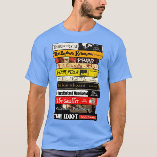 Camiseta Pilha de Livros Fyodor Dostoyevsky