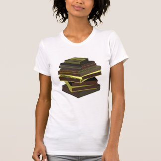 Camiseta Pilha de livros - GreenGrey