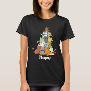 Camiseta Pilha de Nope Cat