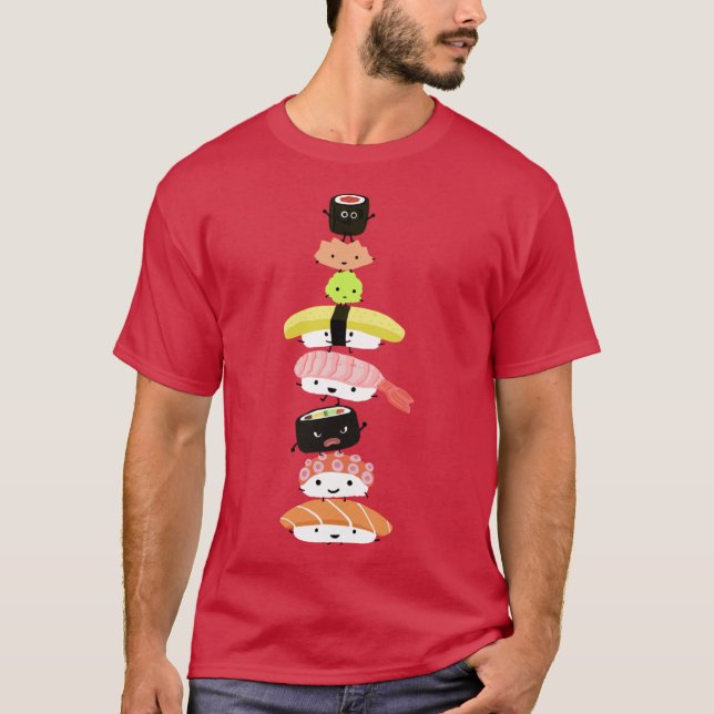 Camiseta Pilha de Sushi (Frente)