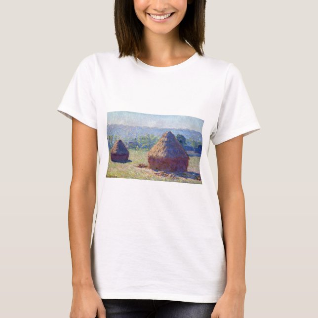 Camiseta Pilhas de trigo (fim do Verão), Monet (Frente)
