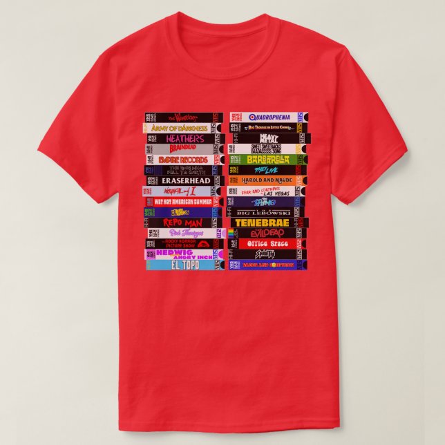 Camiseta Pilhas VHS Cult (Frente do Design)