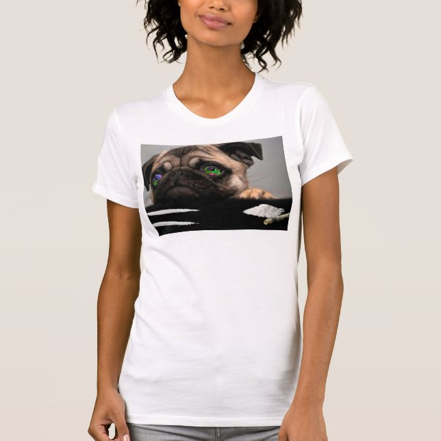 Camiseta Pill Poppin Pug Tank (Frente)