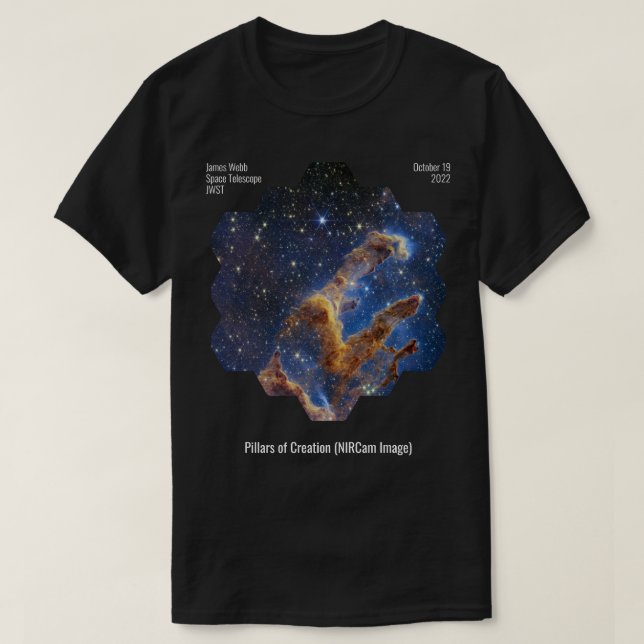 Camiseta Pillars of Creation (NIRCam Image) James Webb JWST (Frente do Design)