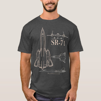 Camiseta Piloto Airman de Jato Militar SR71 Blackbird 