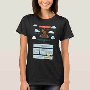 Camiseta Piloto Bessie Coleman para História Negra
