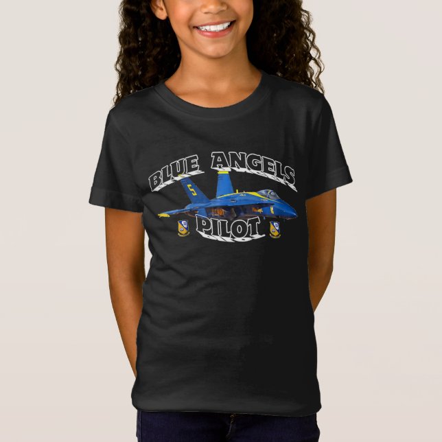 Camiseta Piloto Blue Angels Childs Blue Angels - Presente (Frente)