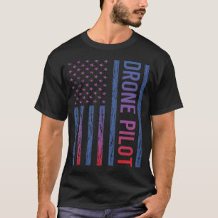 Camiseta Piloto Blue Red Flag Drone