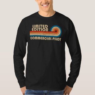 Camiseta PILOTO COMERCIAL Profissão de Título de Trabalho E