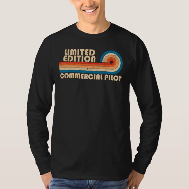 Camiseta PILOTO COMERCIAL Profissão de Título de Trabalho E (Frente)