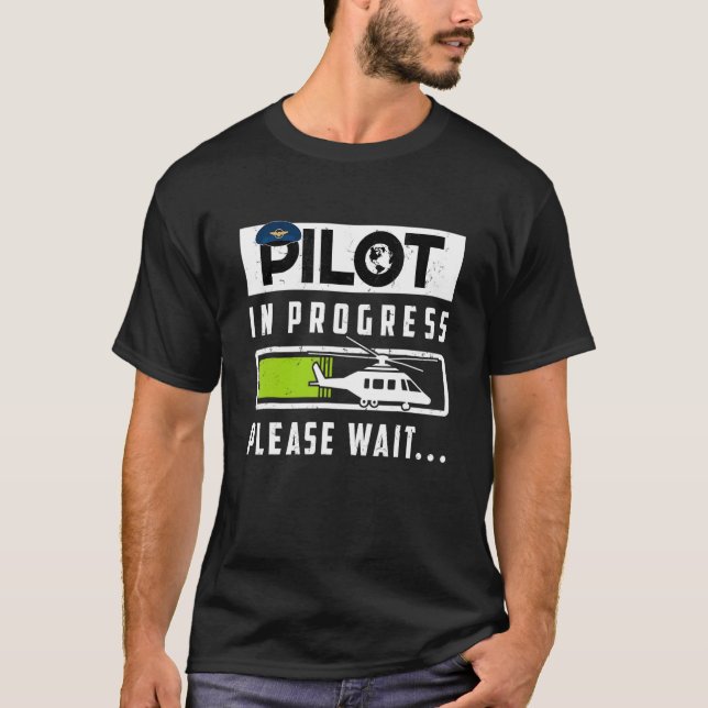 Camiseta Piloto Copilot Em Curso Futuro Piloto Avião Ea (Frente)