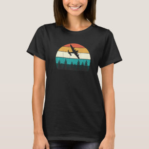 Camiseta Piloto da aeronave de retrobombaria Vintage Sunset