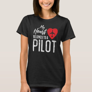 Camiseta Piloto da companhia aérea de aviação de esposas Hu