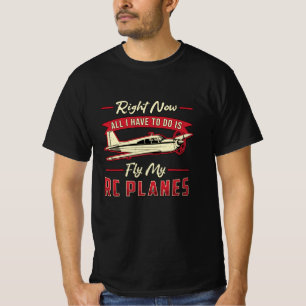 Camiseta Piloto de aeronave de avião de avião RC Voa para