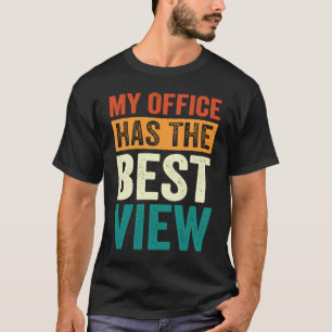 Camiseta Piloto De Atendedor De Voo Meu Escritório Tem A Me