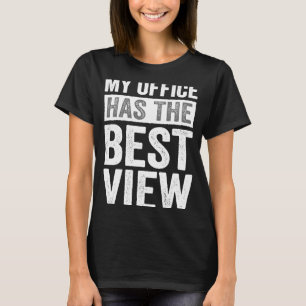 Camiseta Piloto De Atendedor De Voo Meu Escritório Tem A Me