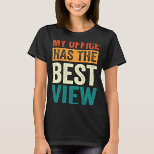 Camiseta Piloto De Atendedor De Voo Meu Escritório Tem A Me