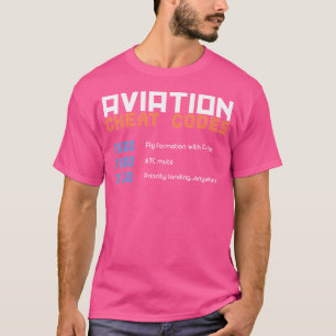 Camiseta Piloto de aviação de códigos de consumo de aviação